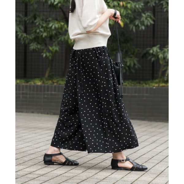 かぐれ（kagure）/ドットギャザーワイドパンツ かぐれ ドットギャザー