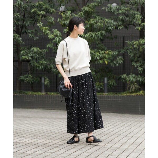 かぐれ（kagure）/ドットギャザーワイドパンツ かぐれ ドットギャザー