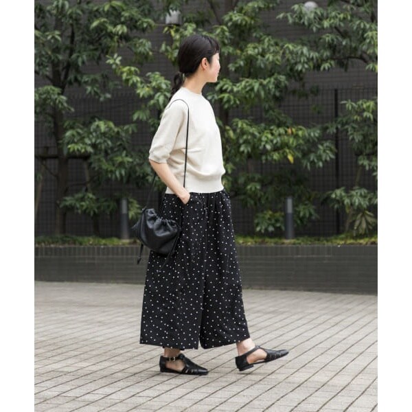 かぐれ（kagure）/ドットギャザーワイドパンツ かぐれ ドットギャザー