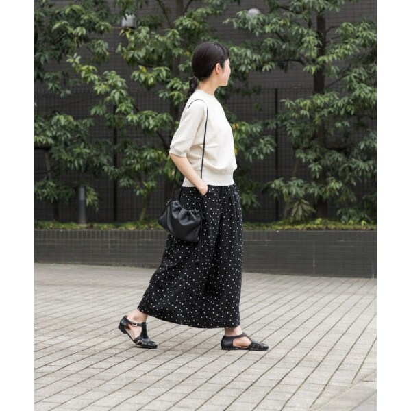 かぐれ（kagure）/ドットギャザーワイドパンツ かぐれ ドットギャザー