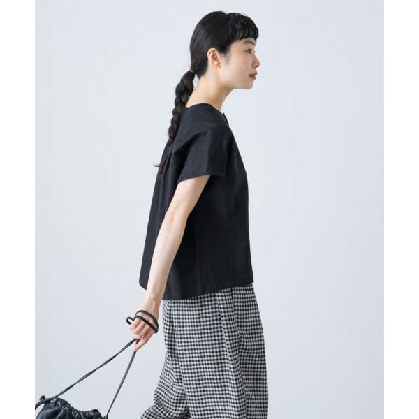 かぐれ｜コットンリネンクロップドブラウス | Rakuten Fashion