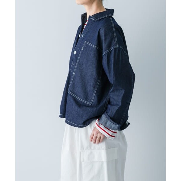 かぐれ　デニムプルオーバーシャツ デニムセーラープルオーバー（シャツ/ブラウス）｜かぐれ