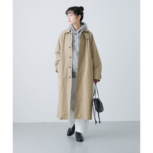 新品　今季　かぐれ　コットンステンカラーコート　アイボリー　アウター　春 新品 今季 かぐれ コットンステンカラーコート アイボリー