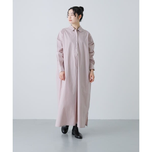 かぐれ（kagure）/『2サイズ展開』コットンシルクシャツワンピース