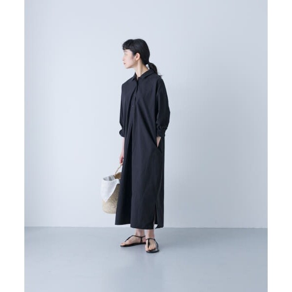 かぐれ（kagure）/『2サイズ展開』コットンシルクシャツワンピース