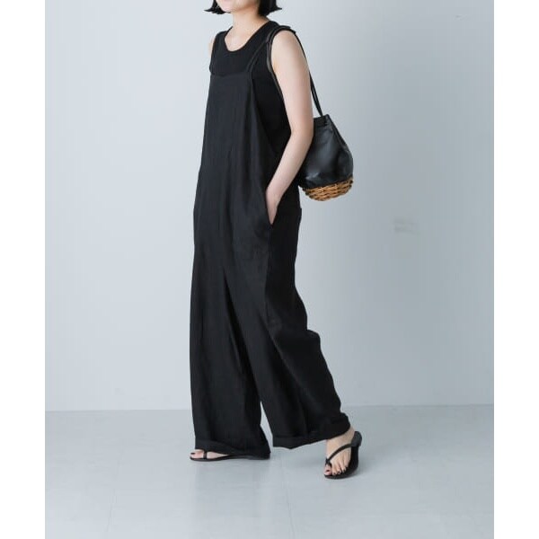 すん　かぐれ　リネンサロペット かぐれ（カグレ）の「リネンサロペット（サロペット