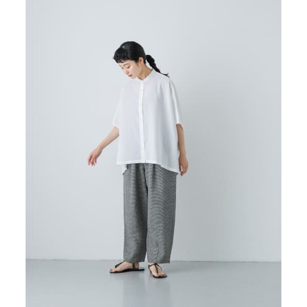 かぐれ】クロップドチェックパンツ チェックパンツ、グレー】GLAYの