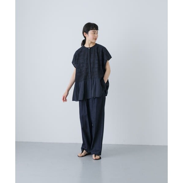 かぐれ（kagure）/【予約】フロント刺繍フレンチブラウス