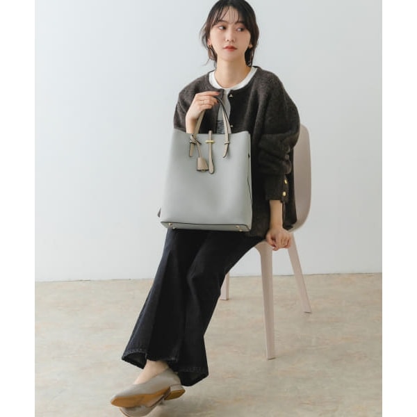 RODE SKO チャーム付スクエアトートバッグ　L size RODE SKO トートバッグ チャーム付スクエアトートバッグ「Lsize