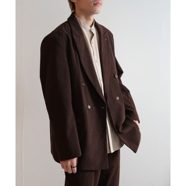 ꧁༄ 23区 HOMME リアルレザースイッチマテリアル コーデュロイコート 23区 HOMME リアルレザースイッチマテリアル コーデュロイコート