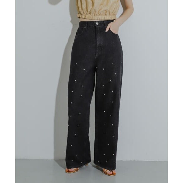 センスオブプレイスバイアーバンリサーチ（SENSE OF PLACE）/ラインストーンワイドデニムの通販は 5,990円