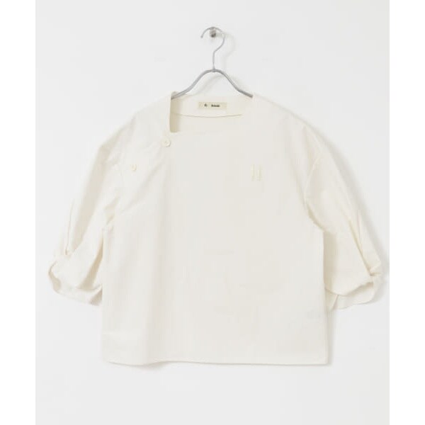 センスオブプレイスバイアーバンリサーチ（SENSE OF PLACE）/Et demain　スリーブツイストノーカラーシャツの通販は