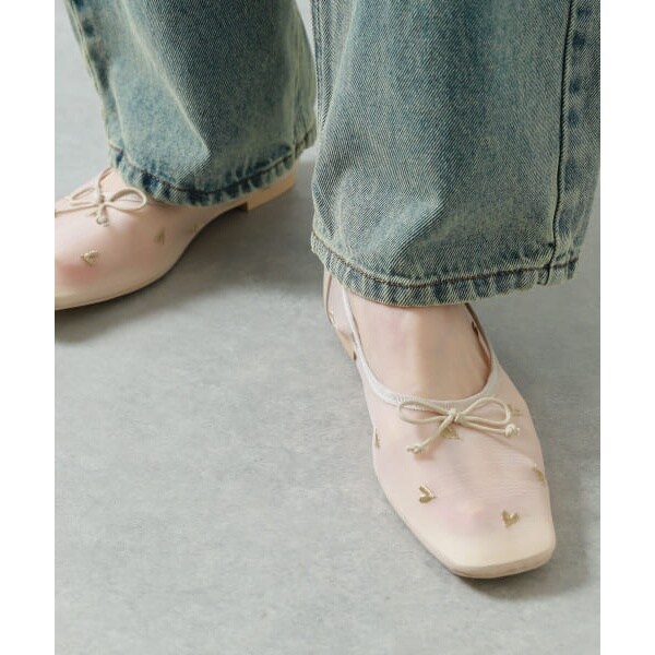 センスオブプレイスバイアーバンリサーチ（SENSE OF PLACE）/ハートチュールフラットシューズの通販は 7,150円