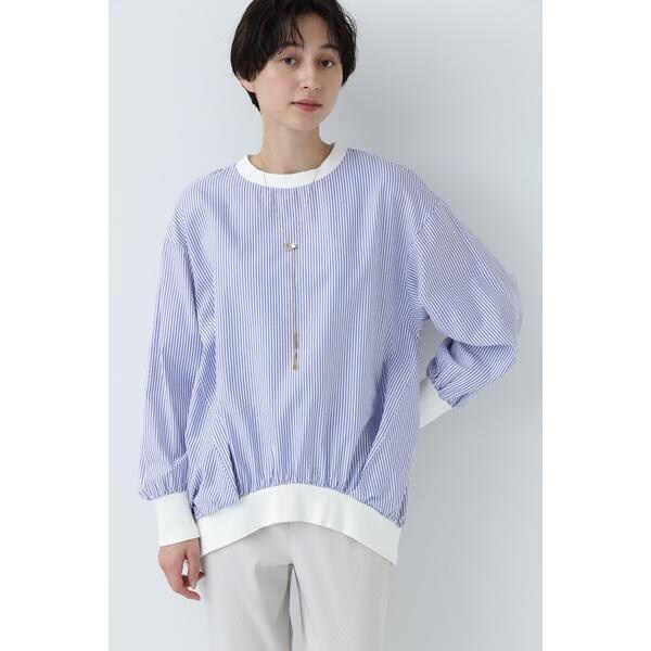 ヒューマンウーマン（HUMAN WOMAN）/◆コットンオックスストライプブラウス