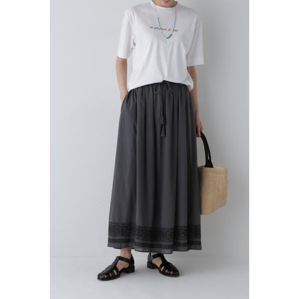 ヒューマンウーマン（human woman）/◆インド刺繍コットンボイルスカートの通販は