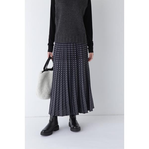ヒューマンウーマン（human woman）/◆幾何柄ジャガードプリーツスカート