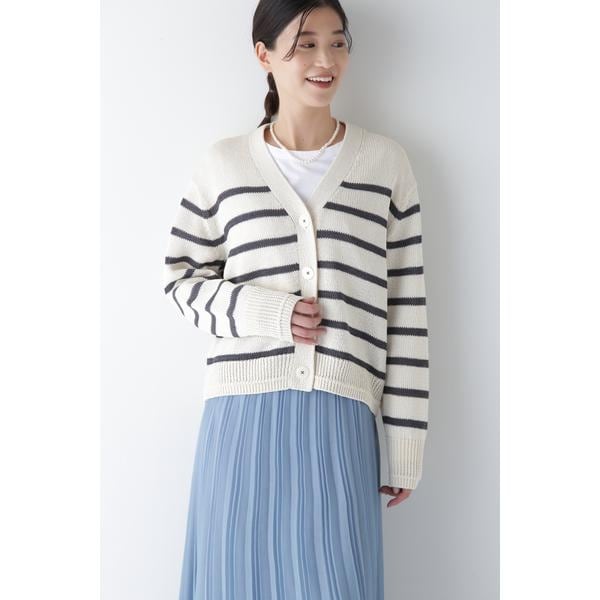 ヒューマンウーマン（human woman）/◆ギマコットンＶネックカーディガンの通販は