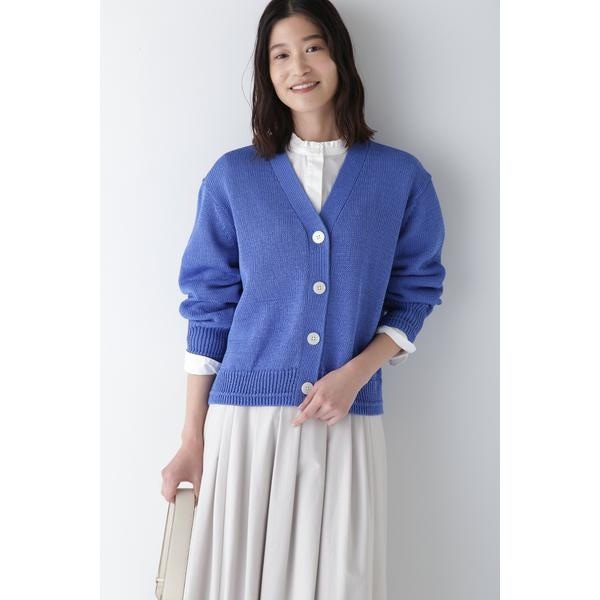 ヒューマンウーマン（human woman）/◆ギマコットンＶネックカーディガンの通販は