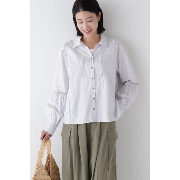 ヒューマンウーマン（human woman）/◆コットンサテンインドスキッパーブラウス