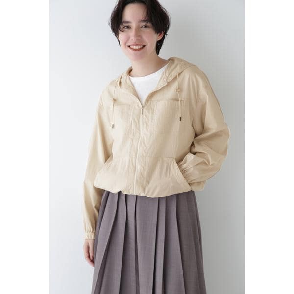 ヒューマンウーマン（human woman）/◆コットンナイロンタイプライターシアーフーディーブルゾン