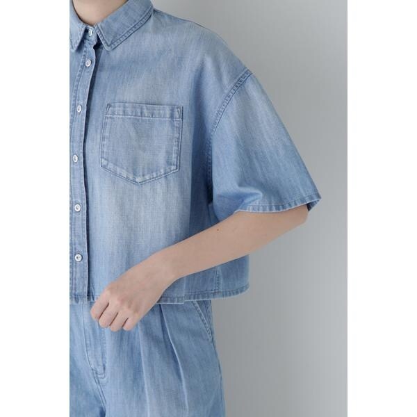 ヒューマンウーマン（human woman）/◇Healthy DENIM クロップド半袖
