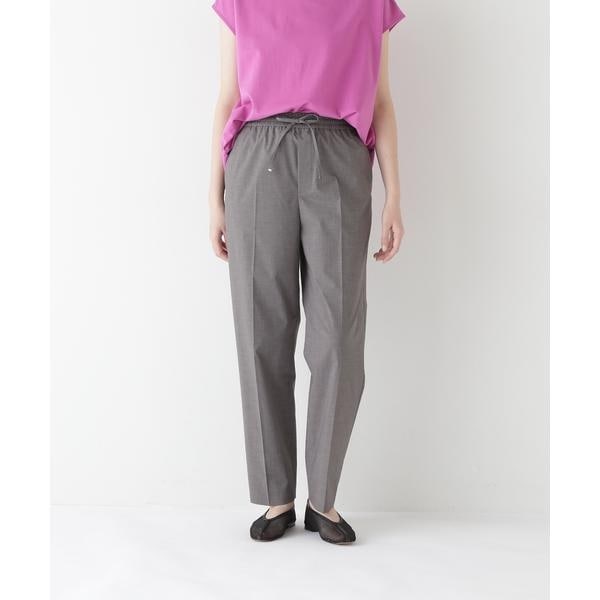 ヒューマンウーマン（human woman）/◆【接触冷感】ポプリンストレッチドローストリングテーパードパンツ