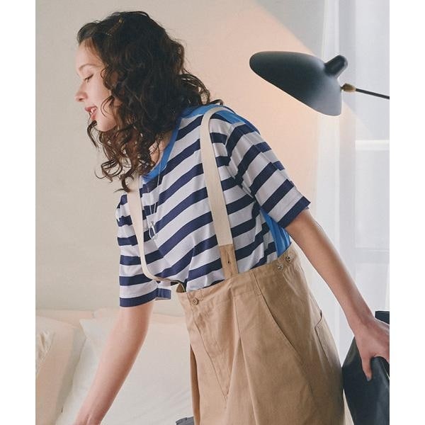 ヒューマンウーマン（human woman）/◆シルケット天竺ボーダーカットソー