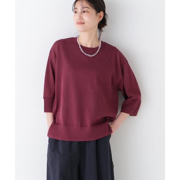 ヒューマンウーマン（human woman）/◆シアーハイゲージクルーネックプルオーバー