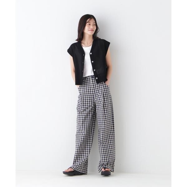 ヒューマンウーマン（human woman）/◆綿ナイロン鹿の子ジレ