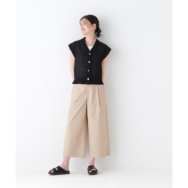 ヒューマンウーマン（human woman）/◆綿ナイロン鹿の子ジレ