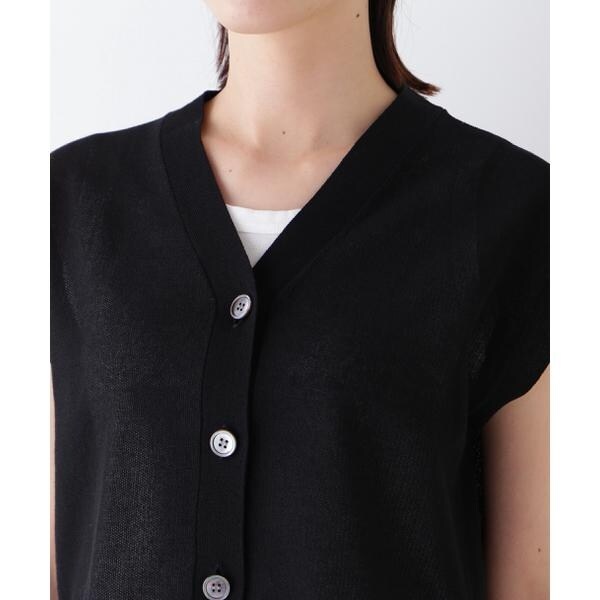 ヒューマンウーマン（human woman）/◆綿ナイロン鹿の子ジレ