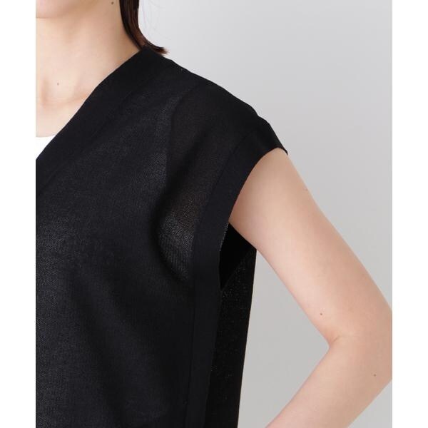 ヒューマンウーマン（human woman）/◆綿ナイロン鹿の子ジレ