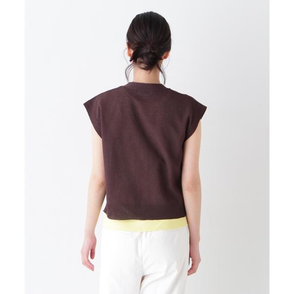 ヒューマンウーマン（human woman）/◆綿ナイロン鹿の子ジレ