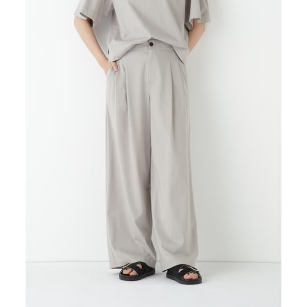ヒューマンウーマン（human woman）/◆プレーティング天竺タックセミワイドパンツ