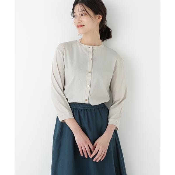 ヒューマンウーマン（human woman）/◆クルーネックフライスカットソーカーディガン