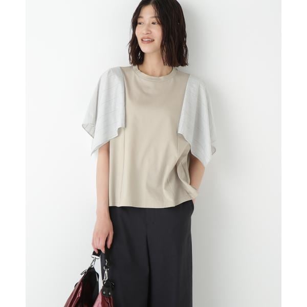 ヒューマンウーマン（human woman）/◆コットンローンレースドッキングプルオーバー