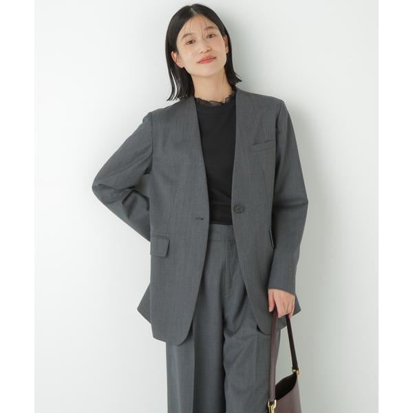 ヒューマンウーマン（human woman）/◆Ｖネックノーカラージャケット