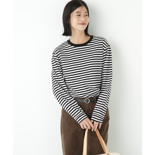 ヒューマンウーマン（human woman）/◆ゼロロックコットンスムースボーダーカットソー