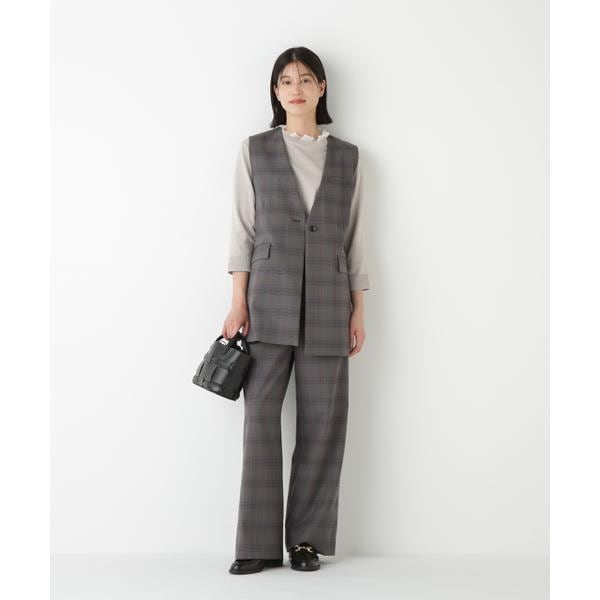 ヒューマンウーマン（human woman）/◆強撚シャークスキンノーカラージレ