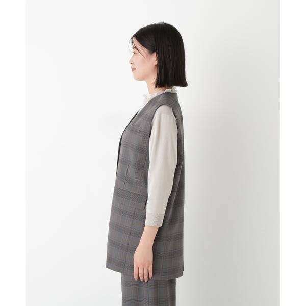 ヒューマンウーマン（human woman）/◆強撚シャークスキンノーカラージレ