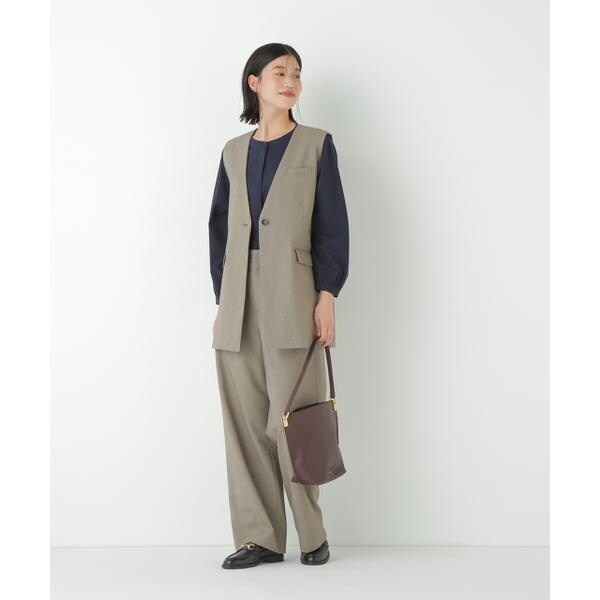 ヒューマンウーマン（human woman）/◆強撚シャークスキンノーカラージレ