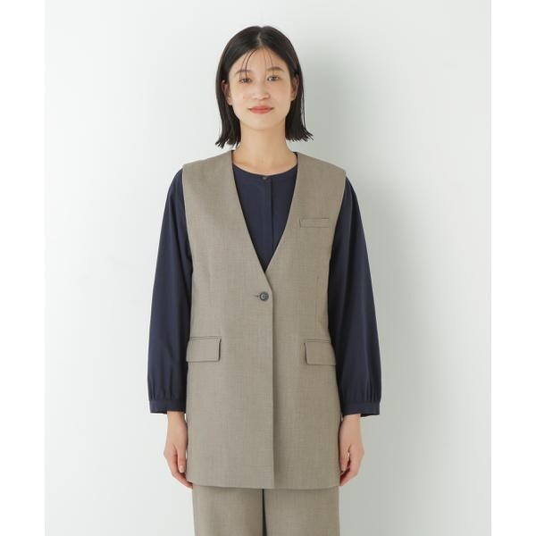 ヒューマンウーマン（human woman）/◆強撚シャークスキンノーカラージレ