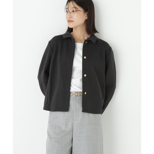 ヒューマンウーマン（human woman）/◆リブダンボールニットステンカラーカーディガン