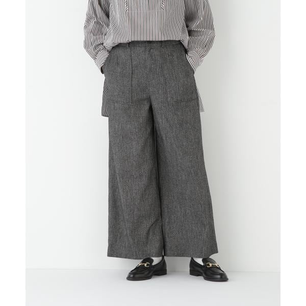 ヒューマンウーマン（human woman）/◆シルクネップツイルツィードベイカーセミワイドパンツ