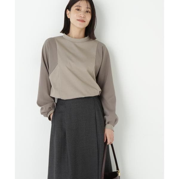 ヒューマンウーマン（human woman）/◆ポンチ異素材ドッキングプルオーバー