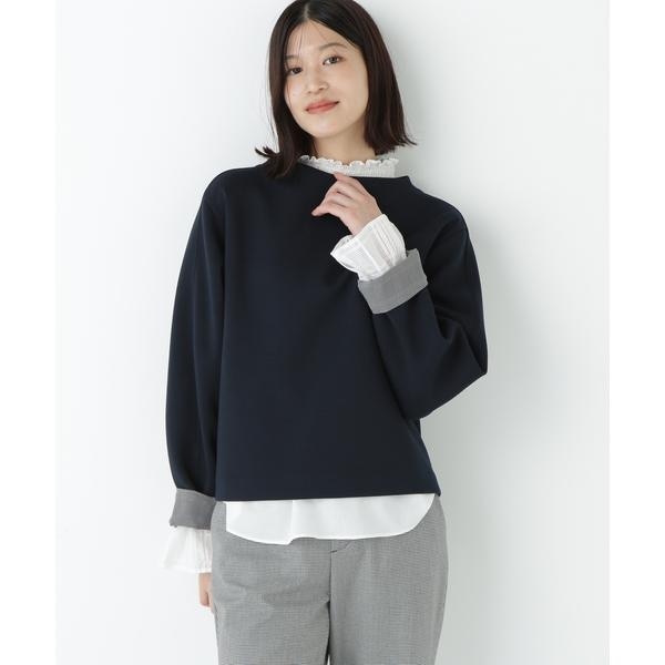 ヒューマンウーマン（human woman）/チェックドッキングダンボールプルオーバー