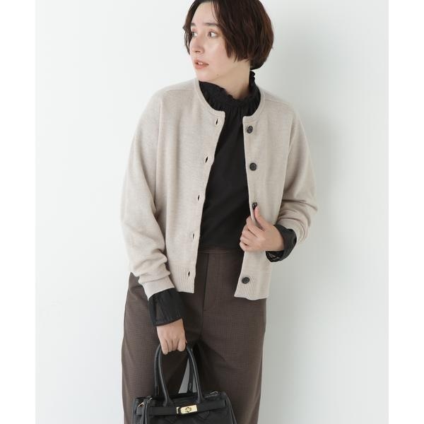 ヒューマンウーマン（human woman）/≪洗える≫ウォッシャブルウールクルーネックカーディガン