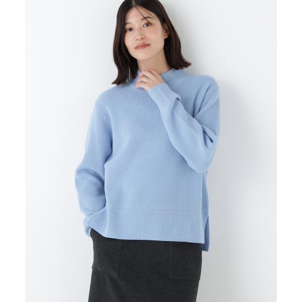 ヒューマンウーマン（human woman）/◆ウールハイネック片畦プルオーバー