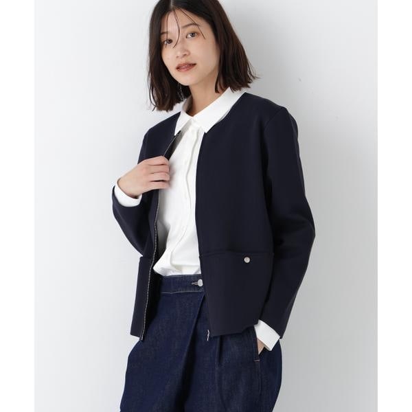 ヒューマンウーマン（human woman）/◆コットンスムースジップアップジャケット