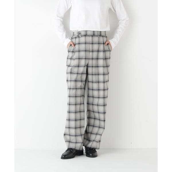 ヒューマンウーマン（human woman）/◆ＴＲチェックタックワイドテーパードパンツ 7,106円